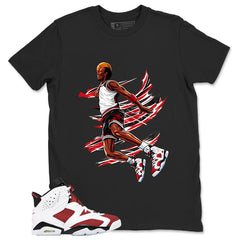 Air Ball Shirt - Match White Air Jordan 6 Carmine