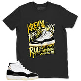 Gratitude 11s Zadago Shirt Kream Kicks Graphic