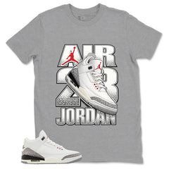Air Jordan 23 Shirt - Match Jordan 3 White Cement Reimagined