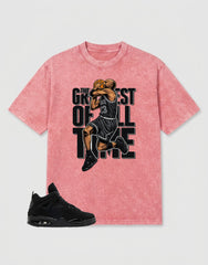 Black Cat 4s Zadago Washed T-shirt Greatest Of All Time Graphic