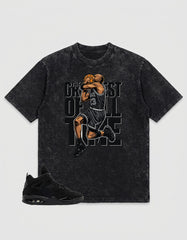 Black Cat 4s Zadago Washed T-shirt Greatest Of All Time Graphic