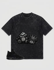 Black Cat 4s Zadago Washed T-shirt Anti Social Graphic