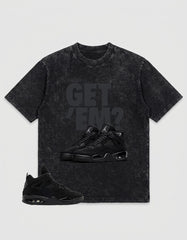 Black Cat 4s Zadago Washed T-shirt Did You Get Em Graphic