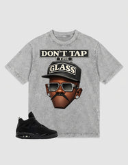 Black Cat 4s Zadago Washed T-shirt Don't Tap The Glass Graphic