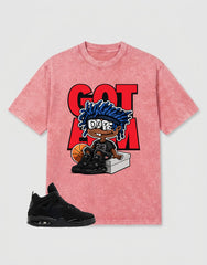 Black Cat 4s Zadago Washed T-shirt Got 'Em Dope Graphic