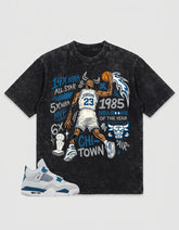 Military Blue 4s Zadago Washed T-shirt Jordan 23 All Star Graphic