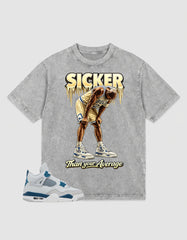Military Blue 4s Zadago Washed T-shirt Sicker Than Your Average Graphic