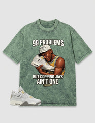 Grey Photon Dust 4s Zadago Washed T-shirt 99 Problems Graphic