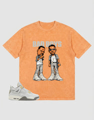Grey Photon Dust 4s Zadago Washed T-shirt Bad Boys Graphic