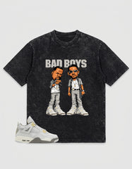 Grey Photon Dust 4s Zadago Washed T-shirt Bad Boys Graphic