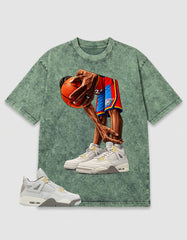 Grey Photon Dust 4s Zadago Washed T-shirt Ball Mode Graphic