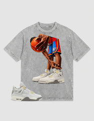 Grey Photon Dust 4s Zadago Washed T-shirt Ball Mode Graphic