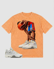 Grey Photon Dust 4s Zadago Washed T-shirt Ball Mode Graphic