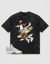 Grey Photon Dust 4s Zadago Washed T-shirt Air Ball Graphic