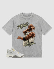 Grey Photon Dust 4s Zadago Washed T-shirt Flight MJ Graphic