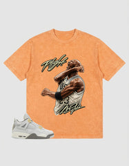Grey Photon Dust 4s Zadago Washed T-shirt Flight MJ Graphic