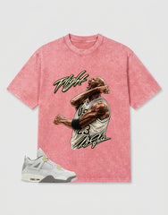 Grey Photon Dust 4s Zadago Washed T-shirt Flight MJ Graphic