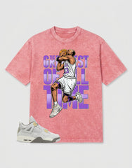 Grey Photon Dust 4s Zadago Washed T-shirt Greatest Of All Time Graphic