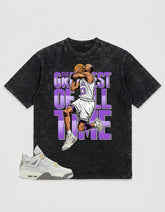 Grey Photon Dust 4s Zadago Washed T-shirt Greatest Of All Time Graphic