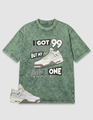 Grey Photon Dust 4s Zadago Washed T-shirt I Got 99 Problems Graphic