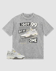 Grey Photon Dust 4s Zadago Washed T-shirt I Got 99 Problems Graphic