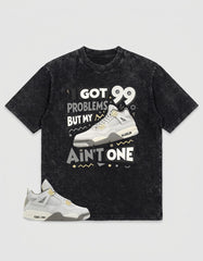 Grey Photon Dust 4s Zadago Washed T-shirt I Got 99 Problems Graphic