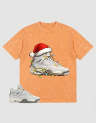 Grey Photon Dust 4s Zadago Washed T-shirt Kickmas Graphic