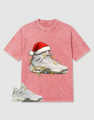 Grey Photon Dust 4s Zadago Washed T-shirt Kickmas Graphic