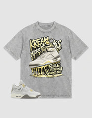 Grey Photon Dust 4s Zadago Washed T-shirt Kream Kicks Graphic