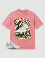 Grey Photon Dust 4s Zadago Washed T-shirt Kream Kicks Graphic