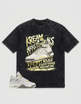 Grey Photon Dust 4s Zadago Washed T-shirt Kream Kicks Graphic