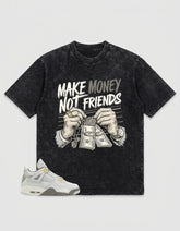 Grey Photon Dust 4s Zadago Washed T-shirt Make Money Not Friend Graphic