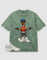 Grey Photon Dust 4s Zadago Washed T-shirt Mars 23 Graphic