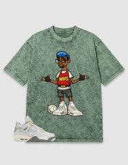 Grey Photon Dust 4s Zadago Washed T-shirt Mars 23 Graphic