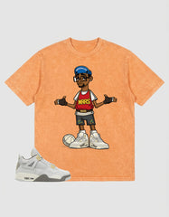 Grey Photon Dust 4s Zadago Washed T-shirt Mars 23 Graphic