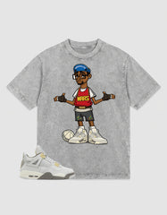 Grey Photon Dust 4s Zadago Washed T-shirt Mars 23 Graphic