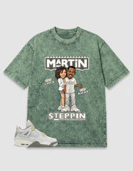 Grey Photon Dust 4s Zadago Washed T-shirt Martin Steppin Graphic