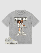 Grey Photon Dust 4s Zadago Washed T-shirt Martin Steppin Graphic