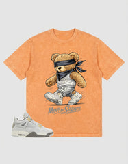 Grey Photon Dust 4s Zadago Washed T-shirt Move In Silence Graphic