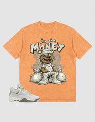 Grey Photon Dust 4s Zadago Washed T-shirt Save That Money Graphic