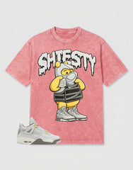Grey Photon Dust 4s Zadago Washed T-shirt Shiesty Pooh Graphic