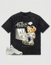 Grey Photon Dust 4s Zadago Washed T-shirt Skate Boy Graphic