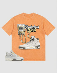 Grey Photon Dust 4s Zadago Washed T-shirt Sneakerhead Blood Graphic