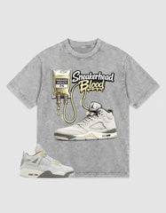 Grey Photon Dust 4s Zadago Washed T-shirt Sneakerhead Blood Graphic