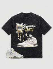 Grey Photon Dust 4s Zadago Washed T-shirt Sneakerhead Blood Graphic