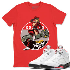 Pin Up Girl Shirt - Match Air Jordan 5 'Fire Red' 2025