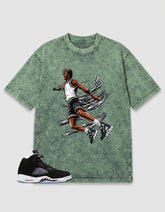 Cool Grey Oreo 5s Zadago Washed T-shirt Air Ball Graphic
