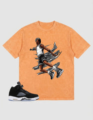 Cool Grey Oreo 5s Zadago Washed T-shirt Air Ball Graphic