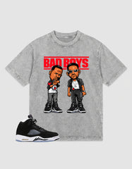 Cool Grey Oreo 5s Zadago Washed T-shirt Bad Boys Graphic