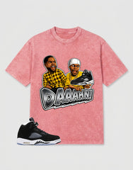 Cool Grey Oreo 5s Zadago Washed T-shirt Daaamn Sneaker Graphic